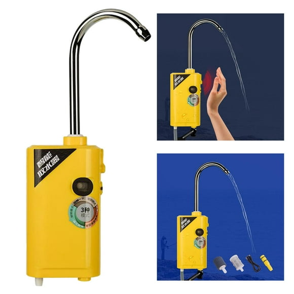 Bomba de Recargable de Absorción de Agua de Inducción Portátil LED - Amarillo Salvador Bomba de oxígeno de pesca