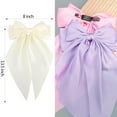 thumbnail image 2 of 3PCS Satin Large Hair Bows Big Oversized Giant Bow Hair Clips French Barrettes with Long Silky Ribbon Bowknot Bun Ponytail Holder Accessories for Women Lady Girl, 2 of 3