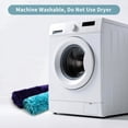 thumbnail image 6 of Civkor Bathroom Rugs, Bath Mats Set 2 Pieces Non Slip, 31x20 Plus 24x16Inch, Machine Washable, Soft Shiny Chenille and Quick Qry, Teal, 6 of 7