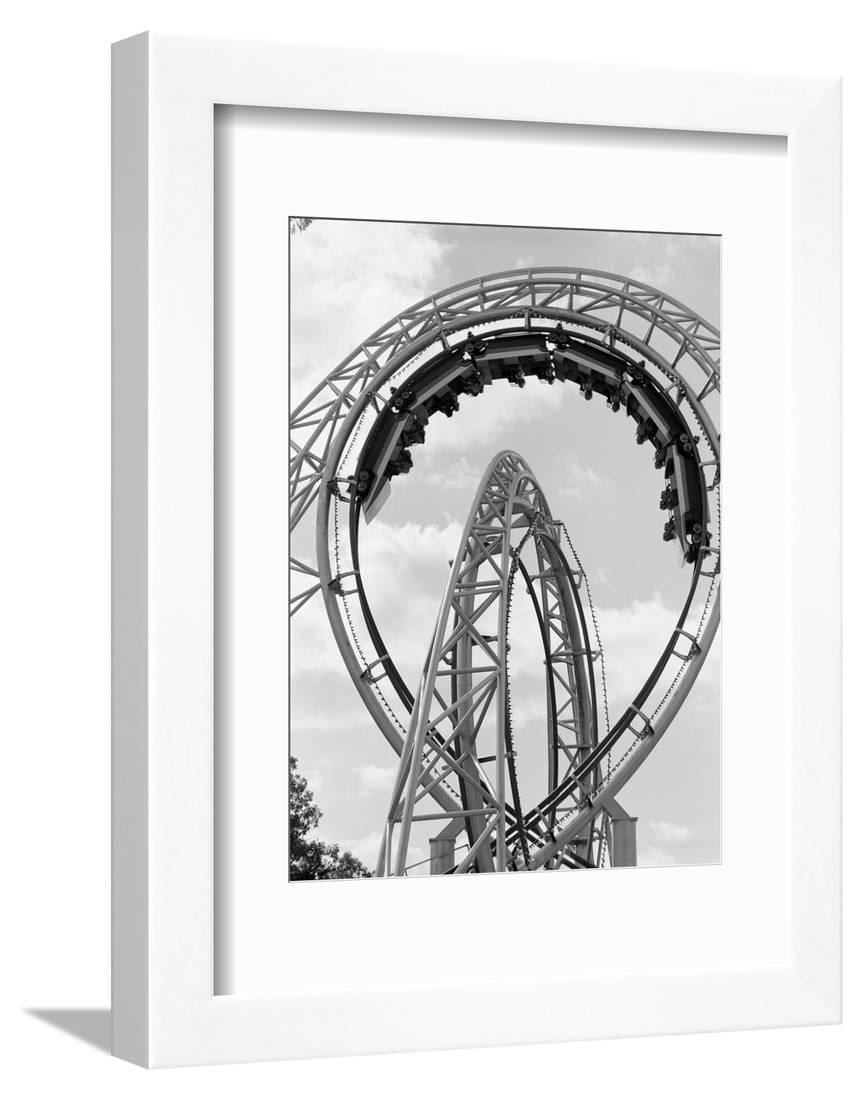 1970s Roller Coaster Amusement Park Ride Framed Print Wall Art ...