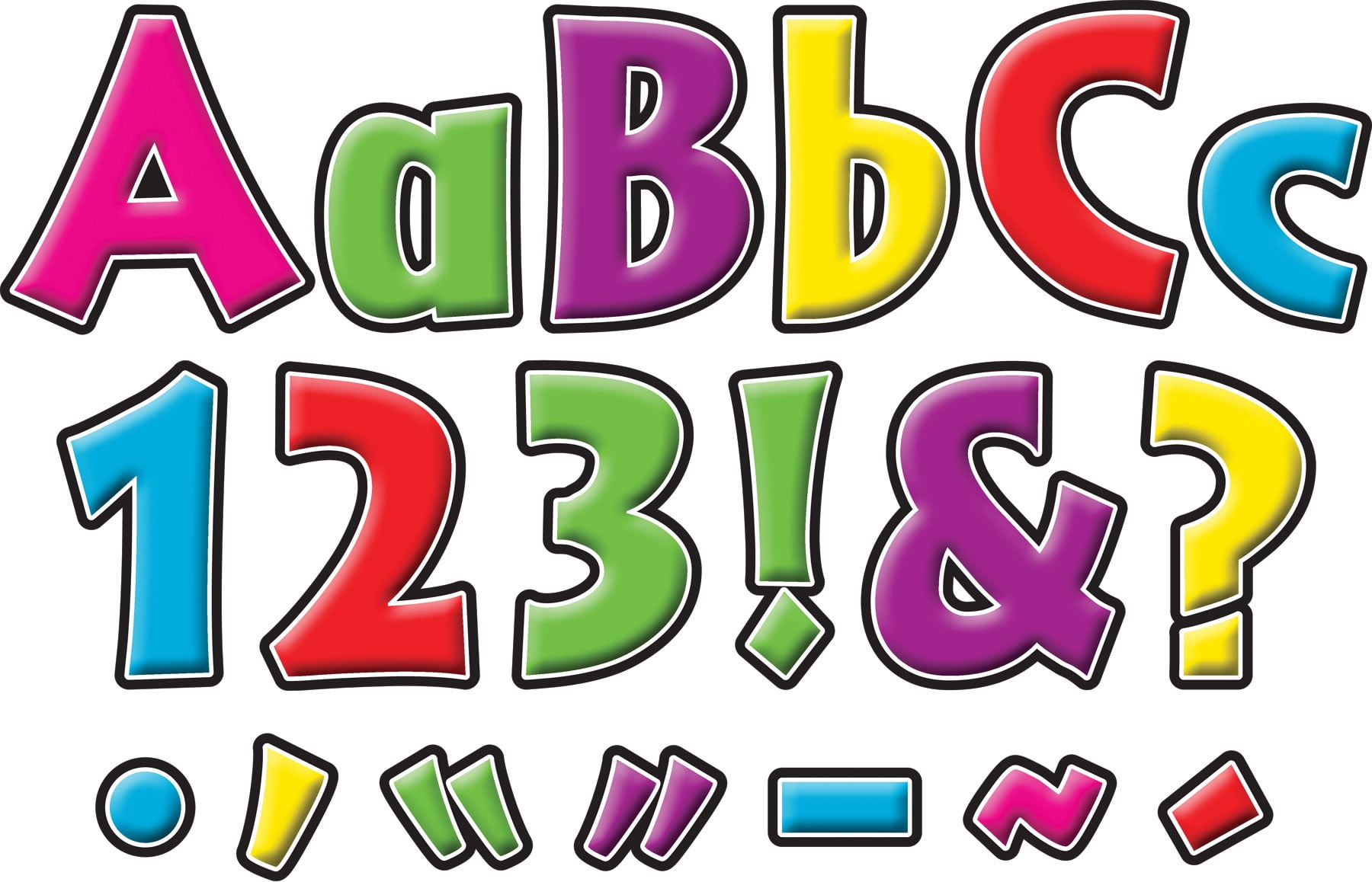 Barker Creek Neon 2" Letter Pop-Outs - 1352 Characters