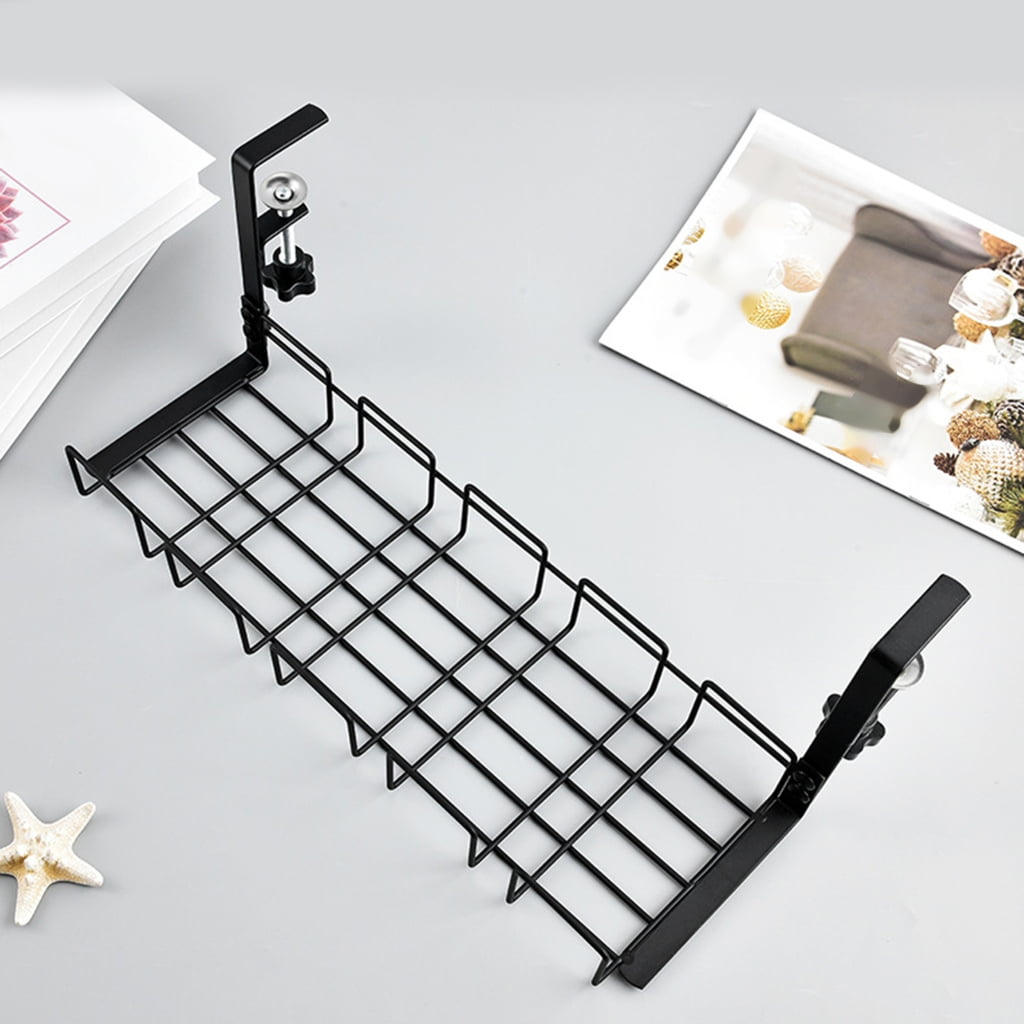 Adjustable Under Desk Storage Rack Durability Steel Under Table Cable Management Tray for Tidy Cable Management