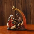 thumbnail image 4 of Ensemble de Crèche au Profil Élégant, Comprend des Figurines Décoratives en Résine Holy Family,, 4 of 8