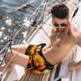thumbnail image 2 of luoweisi Men's Beach Shorts Quick Dry Swim Trunks with Mesh Lining Thanksgiving Pumpkin S, 2 of 5