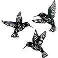 thumbnail image 1 of Decoración artística de pared de colibrí de Metal, 3 piezas, figuritas colgantes de pared de colibrí de Metal, escultura de pájaro de hierro, muy recomendable, 1 of 8