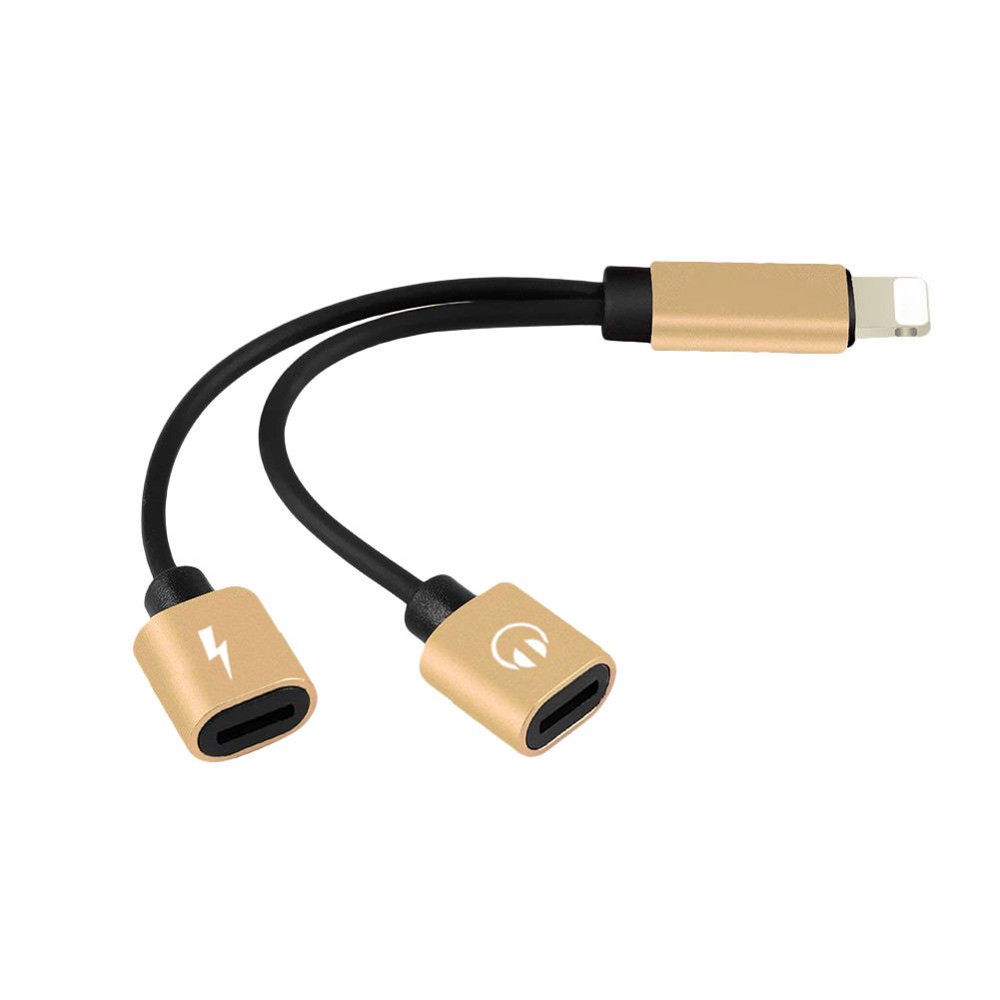 Simyoung Dual Lightning Splitter Adapter, 2in1 iPhone Jack Adapter