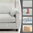 thumbnail image 5 of RIAFUN Loveseat Sofa, Modern 2 Seater Corduroy Sofa Couch for Living Room Bedroom Reading Room Office, Gray, 5 of 6