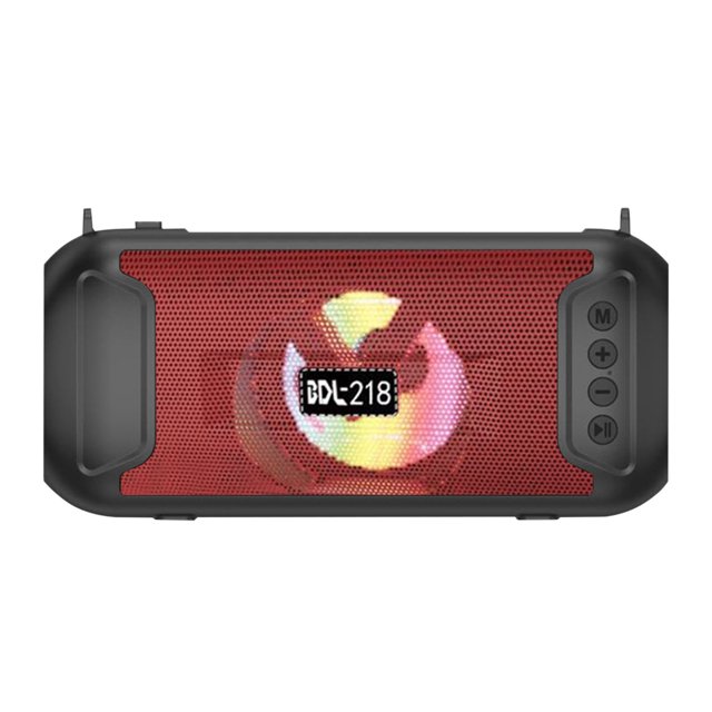 Portable Bluetooth Speaker With 5 W Output, 1200 mAh Power Bank, Built-in Handle, 10 m Range, Black Blue Red