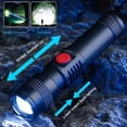 thumbnail image 2 of DLQT Black Flashlight Portable Compact Strong Light Flashlight Rechargeable Led Lamp Beads High Brightness Emergency Long-Range Home Outdoor, 2 of 7