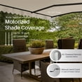 thumbnail image 3 of ALEKO 10' x 8' Ivory Retractable Motorized Patio Awning Sunshade, 3 of 14