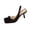 Black, variant on Strappy Heeled Sandals for Women Open Square Toe Kitten Heel Slingback Dressy Casual Slip on Summer Pumps Shoes