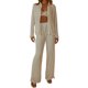 thumbnail image 1 of VISgogo, conjunto de ropa informal de 2 uds para mujer, estampado de flores/patrón abstracto, botones de solapa, camisas de manga larga, Tops con pantalones largos sueltos VISgogo  moda, 1 of 9