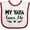 White and Red, variant on Inktastic My Yaya Loves Me Grandchild Girls Baby Bib