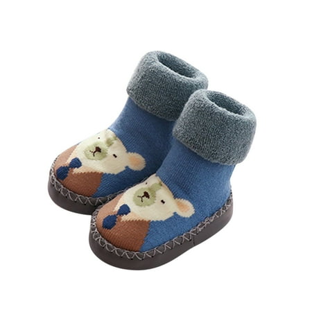 

Autumn And Winter Cute Children Toddler Shoes Boys And Girls Flat Bottom Non Slip Lightweight Warm Comfortable Cartoon Pattern