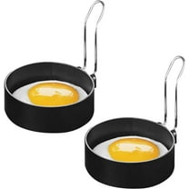 Egg Ring,2pcs Non-Stick Metal Egg Frying Mold Circle Round Fried Mould with Handle Egg Maker Mold Pancake Molds Kitchen Cooking Tool for Egg Sandwiches