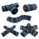 thumbnail image 5 of Túnel para gatos, canal arcoíris, cubo interactivo para perforar, juguete plegable para gatos, juguete interactivo, uso versátil, 5 of 5