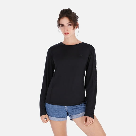 Women QuickDry LS Shirt - Black - XL