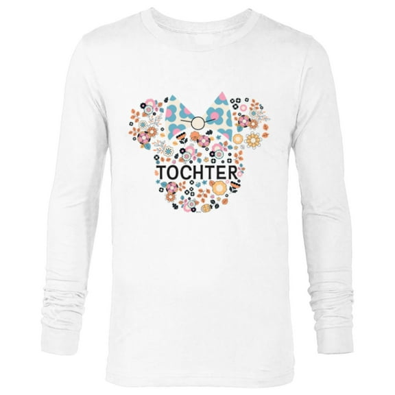 Disney Minnie Mouse Tochter Icon Flowers German Family Trip- Long Sleeve T-Shirt for Men - Customized-White