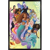 Disney Little Mermaid - Group Wall Poster, 14.725" x 22.375" Framed