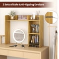 thumbnail image 6 of Costway Desk Bookshelf Desktop Storage Shelf for Monitors up to 27" with Anti-tip Kits Beige, 6 of 10