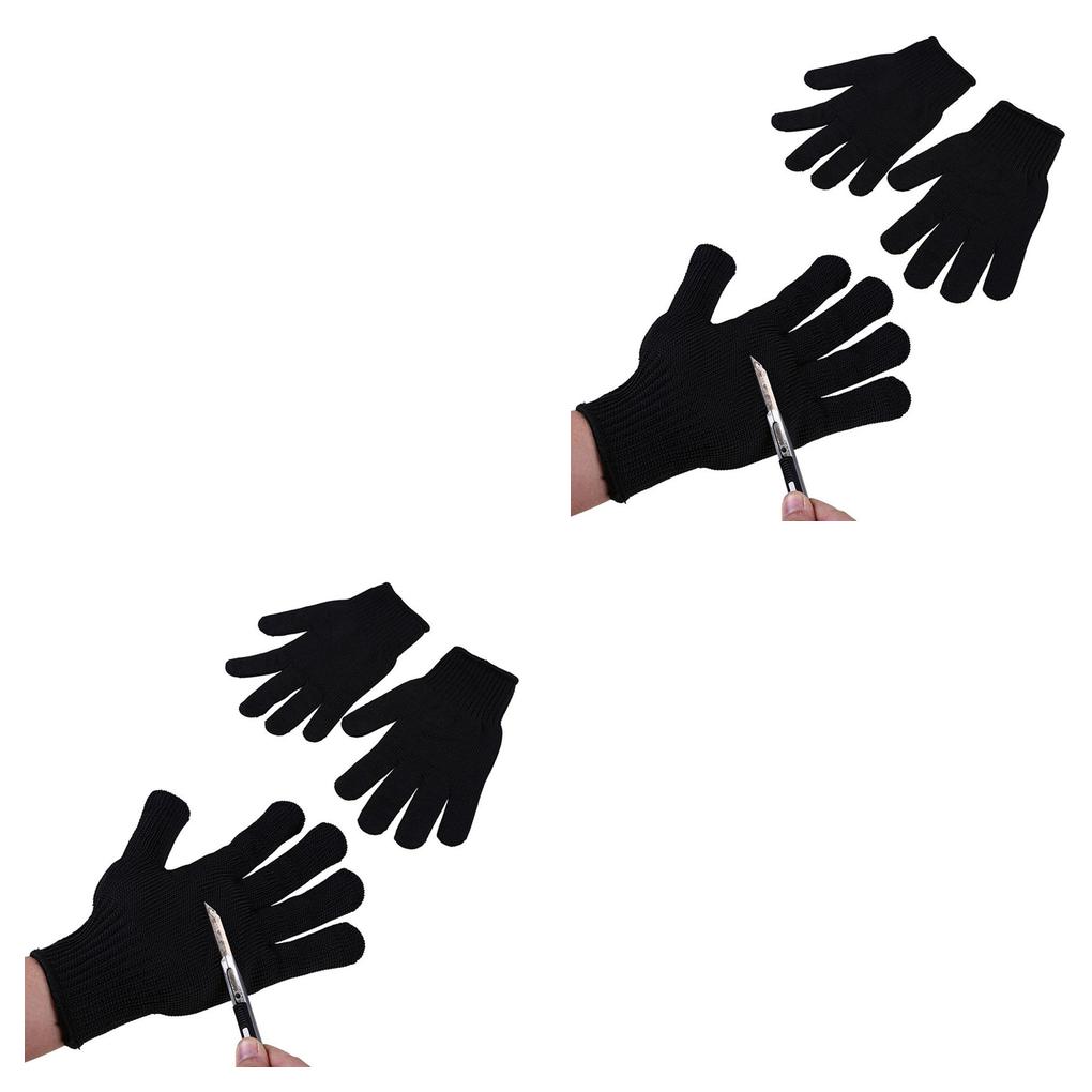 2 Pair Stainless Steel Wire Safety Gloves Outdoor Working CutResistant