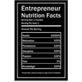 thumbnail image 2 of Entrepreneur Nutrition Facts Canvas Wall Art Motivational Quotes Poster Inspiring Entrepreneurship Hustle and Bustle Success Pictures Printed Artwork Office Home Decor Ready to Hang12x18, 2 of 6