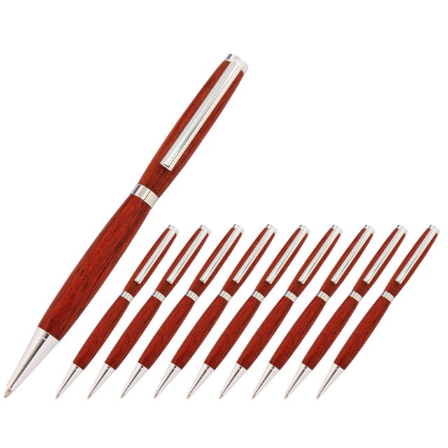 Legacy Woodturning, Slimline Pen Kit - Silver, 10 Pack