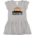 thumbnail image 3 of Inktastic Memphis Tennessee Skyline Retro Sunset Girls Toddler Dress, 3 of 5