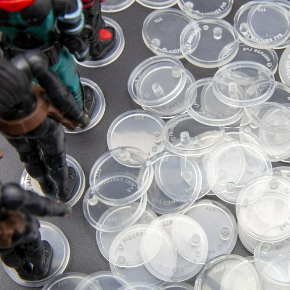 60Pcs 25mm Clear Display Stand Base for 3.75" Vintage SW Action Figures Model Support Toys
