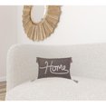 thumbnail image 6 of 13" X 20" GreyTaupe And White Text Zippered Polyester Throw Pillow With Tassels, 6 of 7