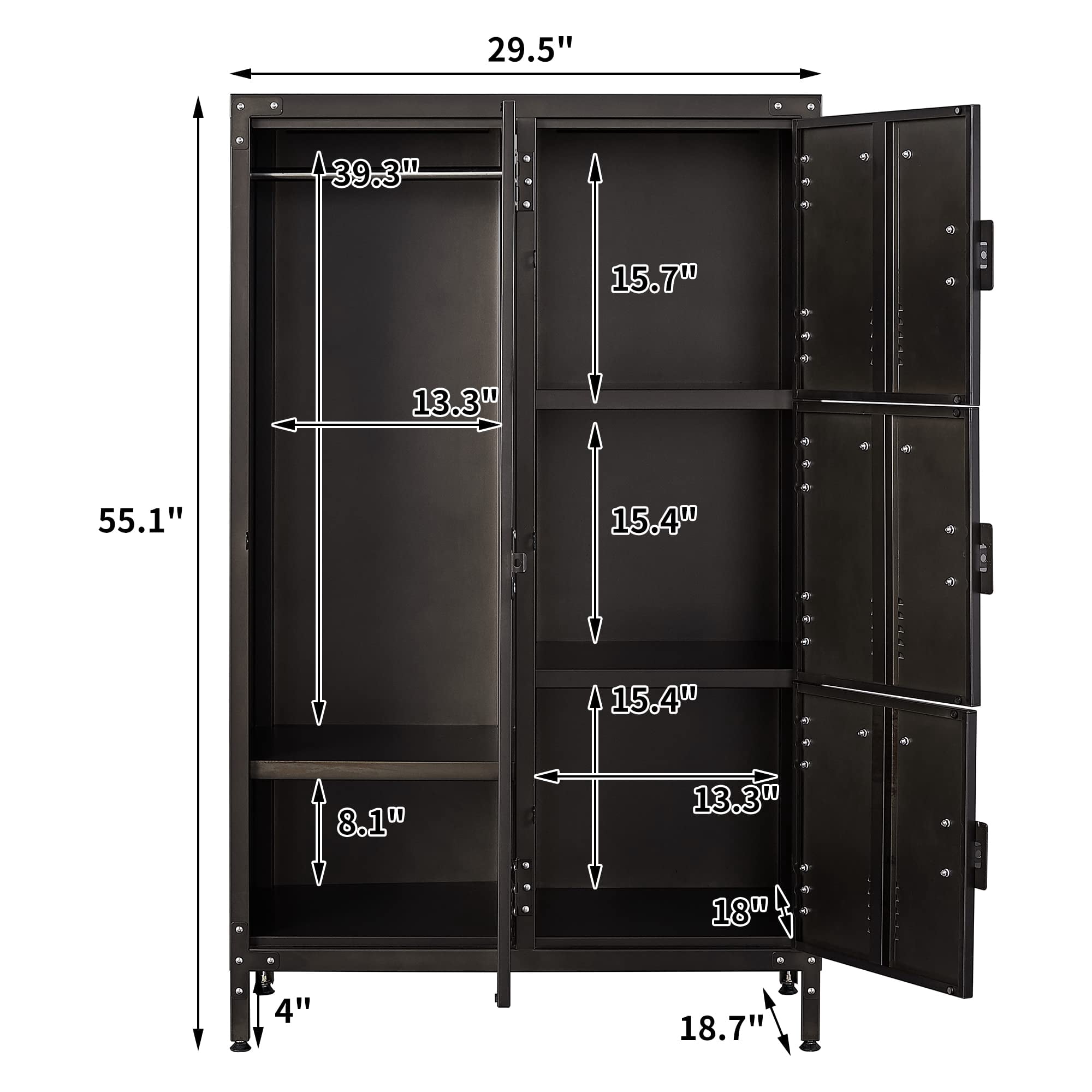 Fesbos Steel Cabinet Locker 55.1
