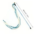 thumbnail image 3 of Cat Feather Wand Toys 4 Pack, Interactive Plush Teaser Stick with Bell, Retractable Cat Fishing Pole Toy for Indoor Cats Exercise Playing Fun Kitten Toy Blue, 3 of 3