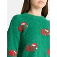 thumbnail image 3 of No Boundaries Christmas Plush Sweater and Shorts Set, 2-Piece, Women’s, 3 of 4