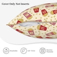 thumbnail image 5 of Fotbe Cartoon Popcorn Pattern Velvet Decorative Throw Pillow Covers with Elegant Piping, Soft Plush Cushion Cover for Sofa, Bed, Car, Office-20"x20", 5 of 8