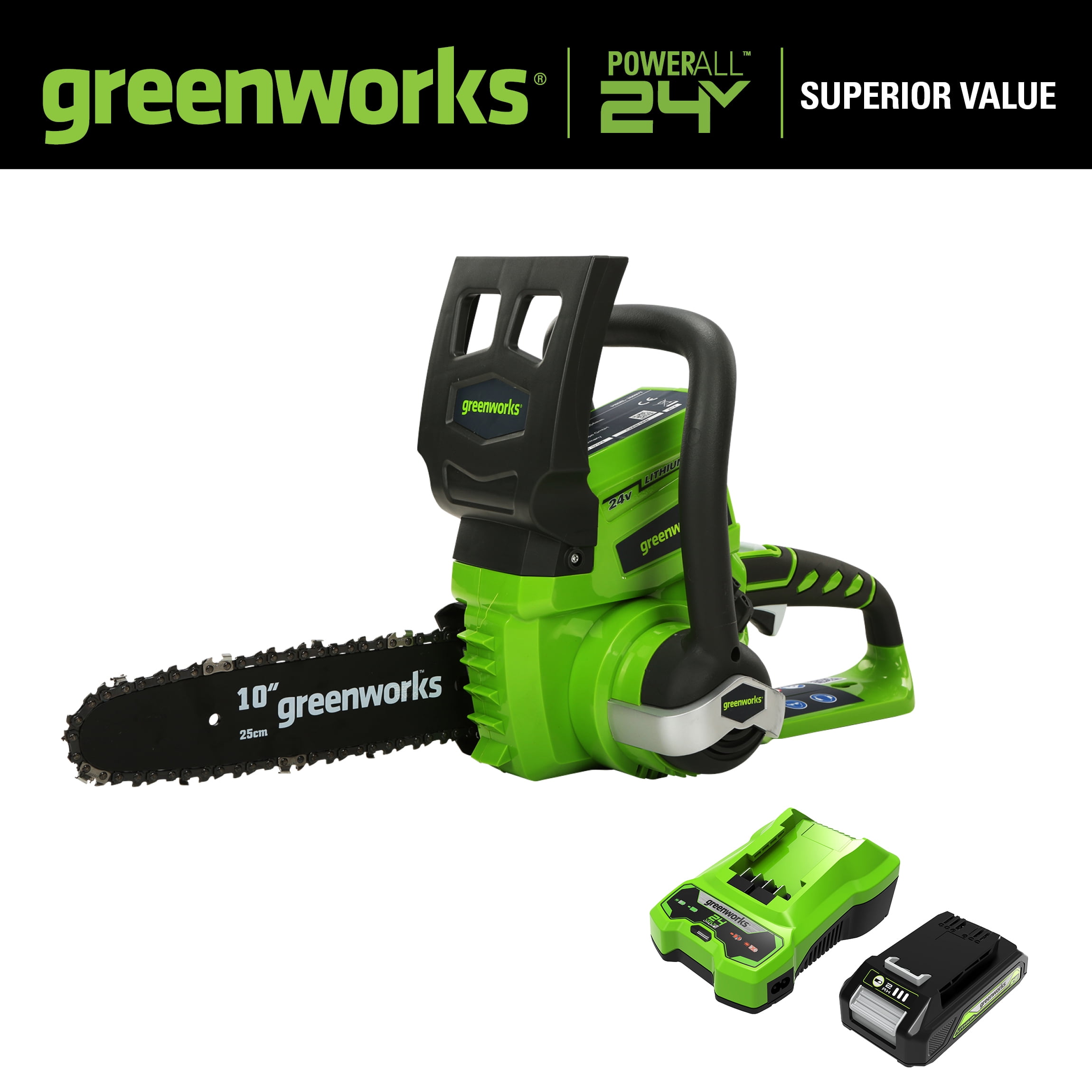 Cordless Chainsaw with 2.0 Ah Battery 