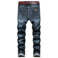 thumbnail image 2 of "Gubotare Jeans For Men Stretch Fit Men's George Strait Cowboy Cut Fit Jean,Dark Blue 34", 2 of 5