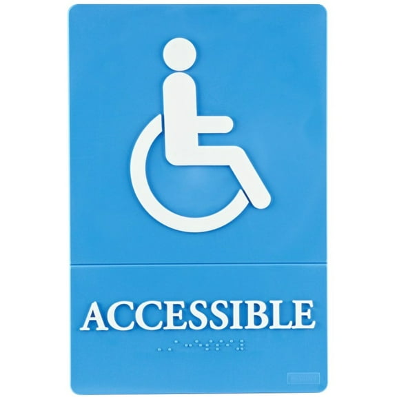 ADA Signs, Accessible, 6" x 9", Grade 2 Braille
