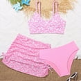 thumbnail image 2 of CAUYDY Children Girl Swimsuits 2 Piece Kids Girls Tankini Bathing Suit Set 8T 9T 10T Teen Girls Bikini Swimwear with Cover Ups Tween Girls Summer Beach Skirt (Sizes 10-11 Years,H03-Pink), 2 of 6