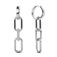 thumbnail image 2 of Cate & Chloe Brinlee 18k White Gold Plated Chain Dangle Earrings with Swarovski Crystals for Women, 2 of 7