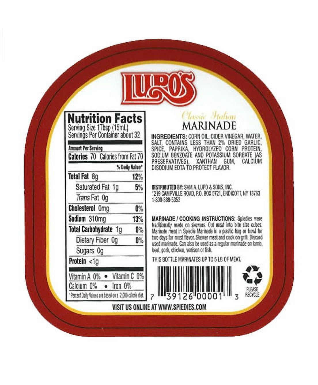 Sam A Lupo & Sons Lupos Marinade, 16 oz