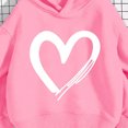 thumbnail image 7 of WAVSUF Girls Hooded Sweatshirts, Heart Print Hooded Long Sleeve Fall Casual Daily Pullover Pink 7-8, 7 of 7