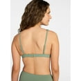 thumbnail image 2 of Time and Tru Women's and Women's Plus Ribbed Triangle Bikini Top, Sizes XS-3X, 2 of 5