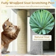 thumbnail image 3 of Resenkose 26-Inch Compact Cat Tower with Large Padded Push Perch and Dual Soft Condos for Cat Relaxation, Light Gray, 3 of 8