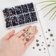 thumbnail image 3 of 1 caja de 70 g de perlas de base plana para uñas, de 4 a 12 mm, negras, cabujones de base plana de plástico a granel, mini perlas semicirculares de varios tamaños para maquillaje., 3 of 9