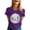 Dark Purple, variant on Womens Disco Ball Graphic Tee Fashion T Shirts Casual Crewneck Tops Summer Print Blouse Stylish Retro Party Style Soft Shirt