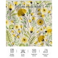 thumbnail image 6 of Abstract Flowers Bed Skirt California King Size 18 Inch Drop, Yellow Green Floral Leaf Retro Botanical Adjustable Elastic Dust Ruffles Bedskirt Wrap Around Pleated Mattress Frame Cover, 6 of 9