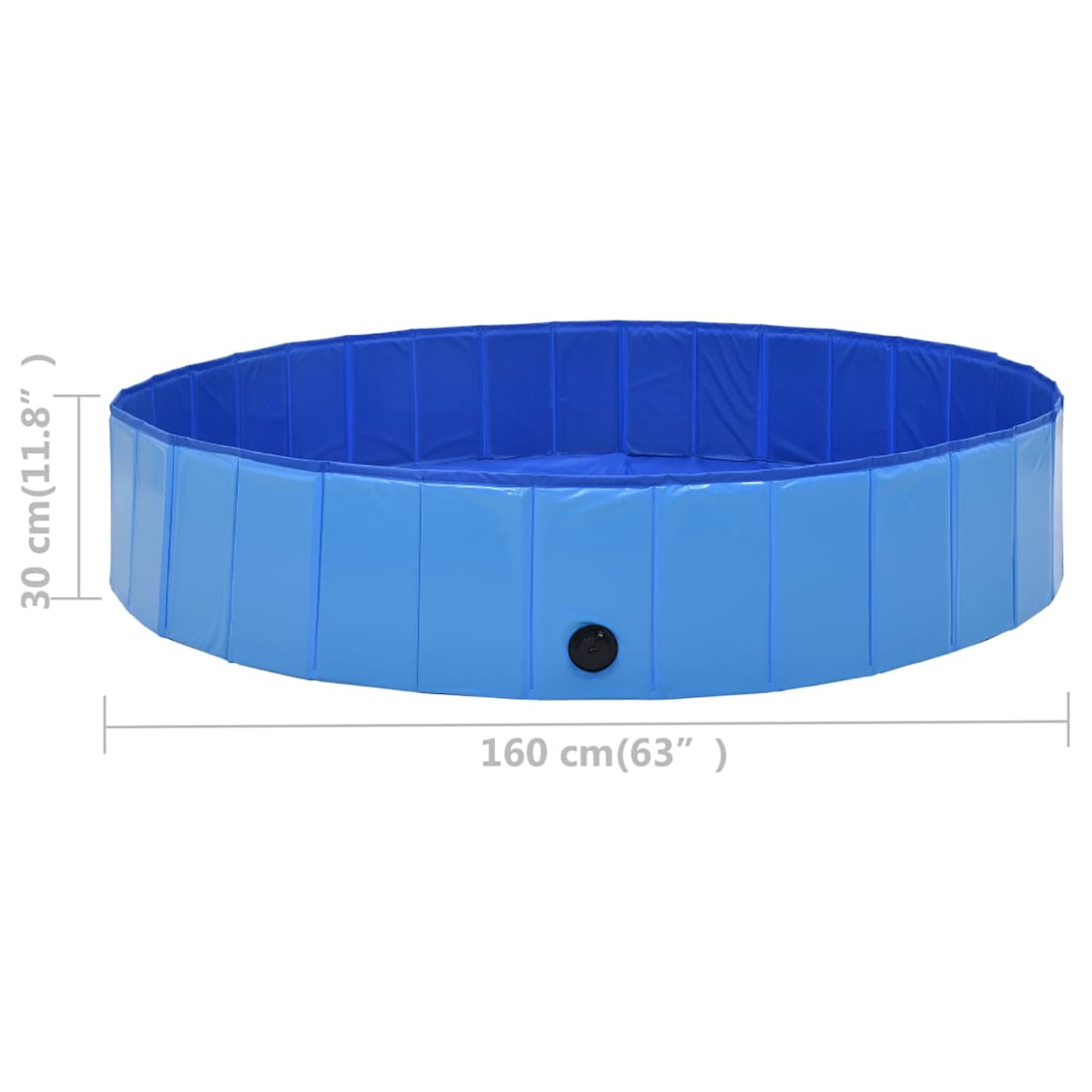 Pefilos Foldable 63" Bath Pool Swimming Tub Kiddie Pool for Dogs, Blue Pefilos Foldable 63" Bath Pool Swimming Tub Kiddie Pool for Dogs, Blue