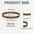 thumbnail image 2 of Uxcell 180 Pcs Rubber Band Stretchable Rubber Elastic Band Colored Spots 20mm x 2mm Hair Rubber Bands for Home Office, Brown, 2 of 6