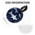 thumbnail image 5 of Starry Shark 2pcs PU Leather Round Bag Tags with Privacy Cover and Name ID Tag - Suitcase Tags for Travel Luggage, Handbags, Backpacks, School Bags, 5 of 6