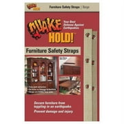 Quake Hold Ready America Nylon Self Adhesive Furniture Strap Beige Rectangle 1 in. W X 6 in. L 1 pk